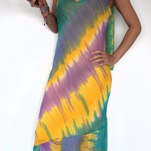 Flowy Ankle Length Colorful Dress